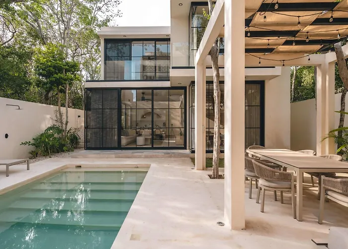 Luxury 4br Aldea Zama Dream Pool & Bright Casa de férias Tulum