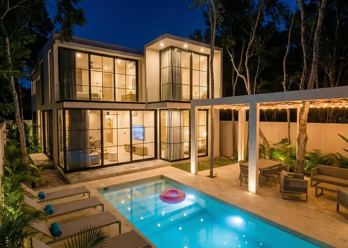 Luxury 4br Aldea Zama Dream Pool & Bright Casa de férias Tulum
